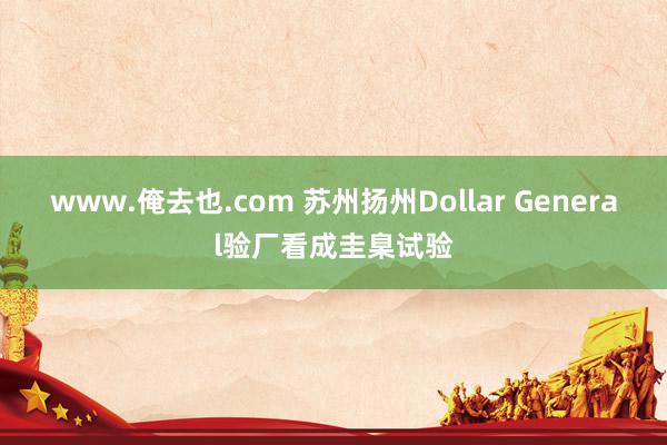 www.俺去也.com 苏州扬州Dollar General验厂看成圭臬试验