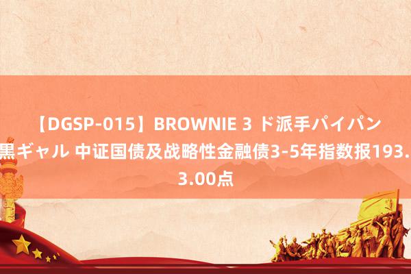 【DGSP-015】BROWNIE 3 ド派手パイパン強め黒ギャル 中证国债及战略性金融债3-5年指数报193.00点