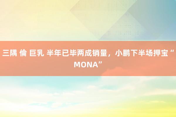 三隅 倫 巨乳 半年已毕两成销量，小鹏下半场押宝“MONA”