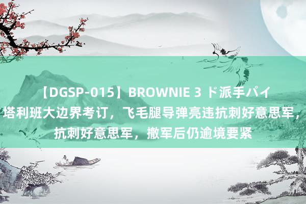 【DGSP-015】BROWNIE 3 ド派手パイパン強め黒ギャル 塔利班大边界考订，飞毛腿导弹亮违抗刺好意思军，撤军后仍逾境要紧